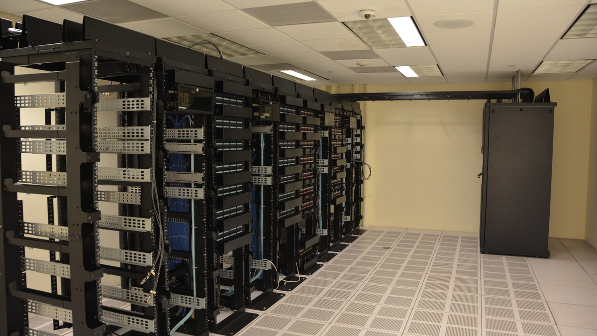 Server racks in a classified data center environment