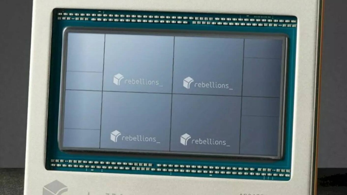 Rebellions' Rebel Quad chiplet - four compute dies manufactured by Samsung connected via UCIe