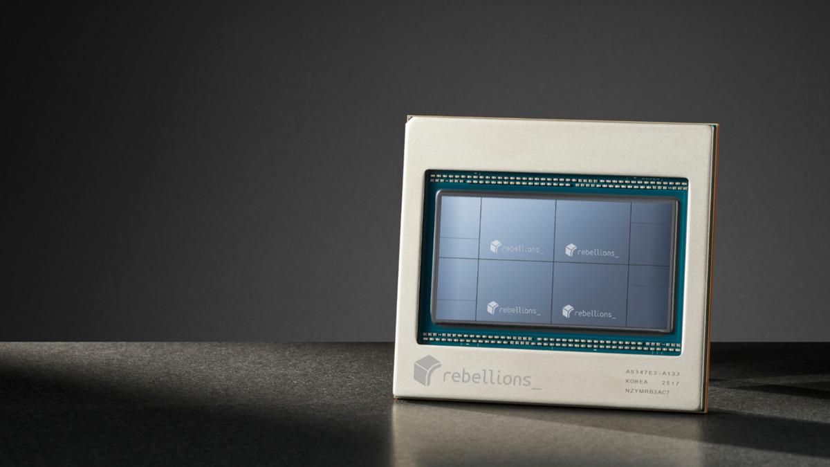 Rebellions' RebelRack inference platform, which integrates 32 Rebel100 accelerators into a production-ready rack unit