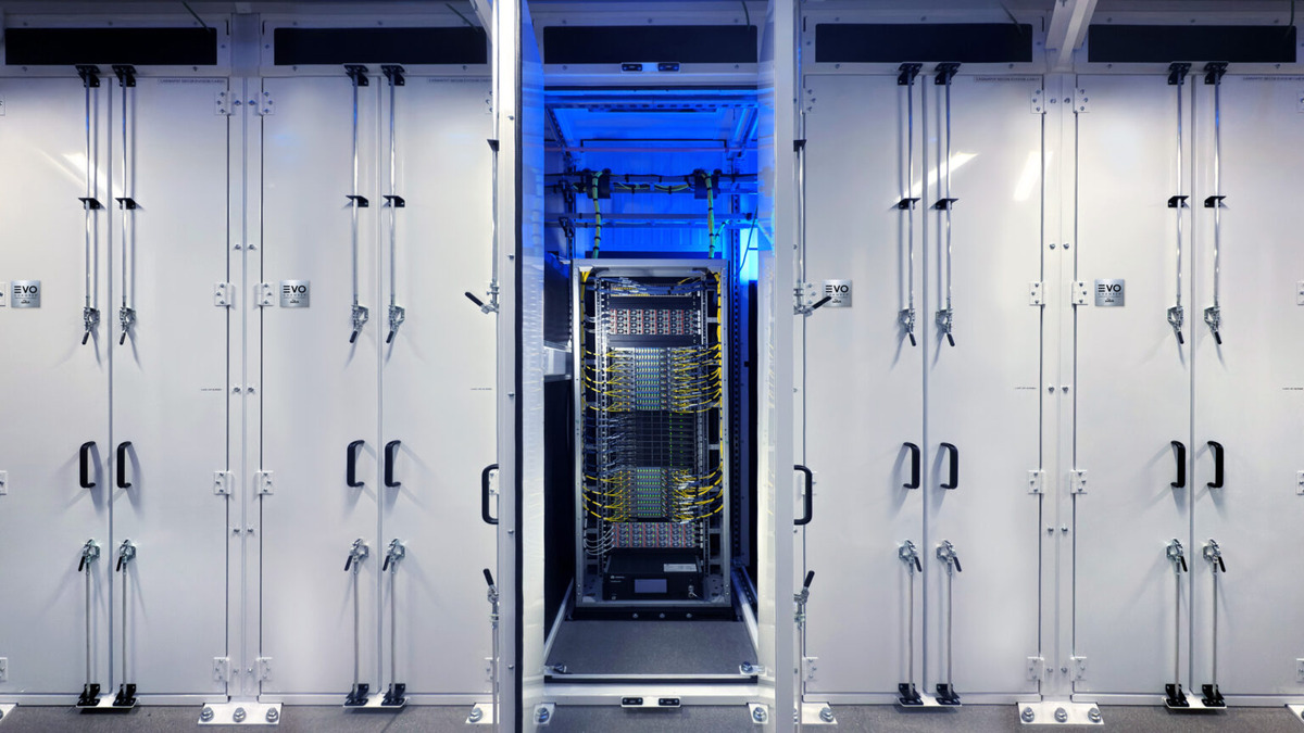 Nvidia GB300 NVL72 rack hardware installed at a data center