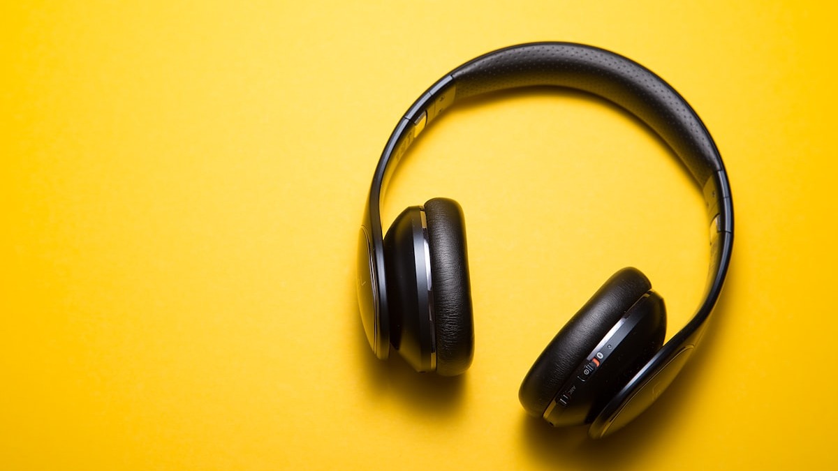 Headphones and music streaming setup