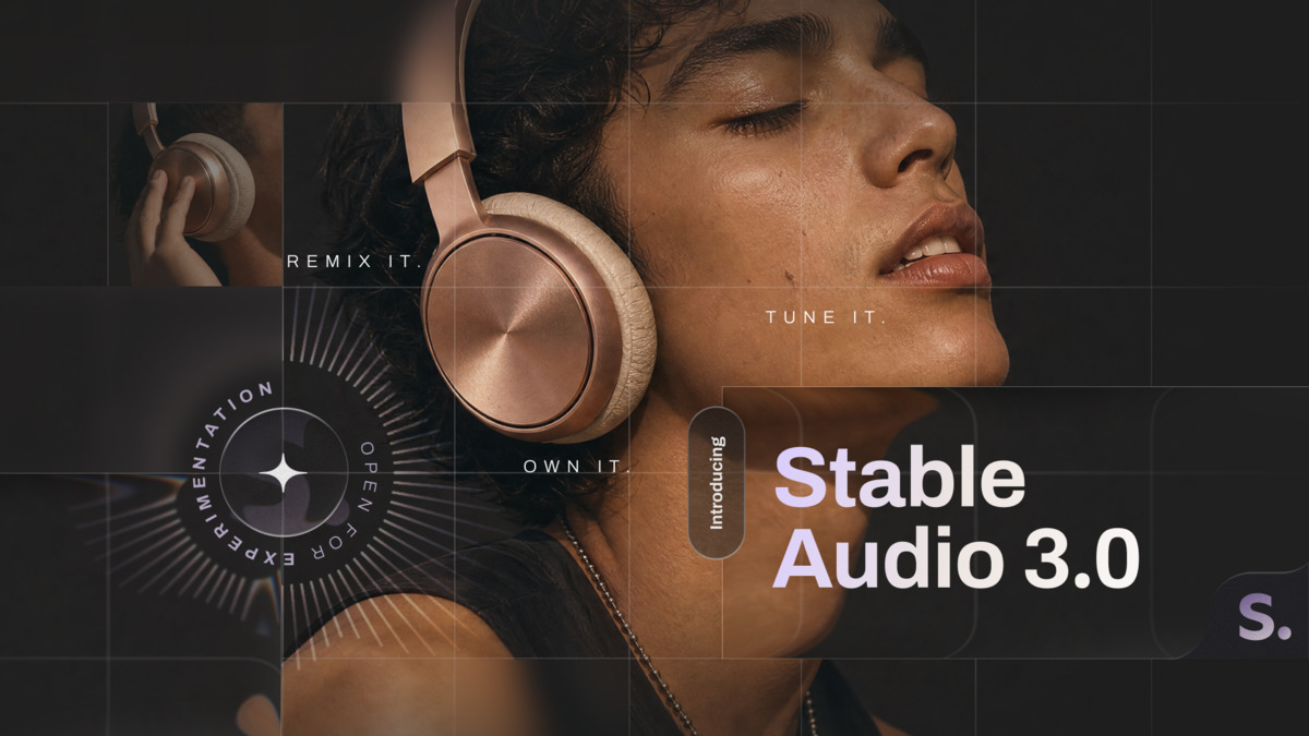 The Stable Audio 3.0 interface for prompting and generating tracks