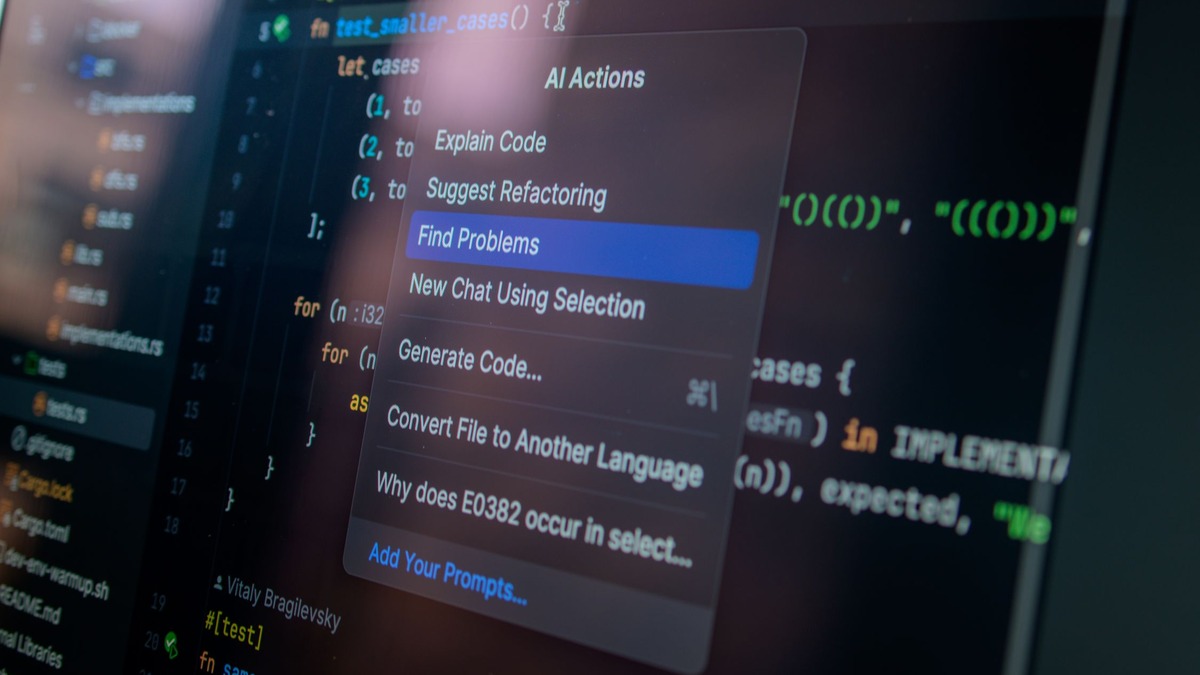 Close-up view of production code in a terminal environment