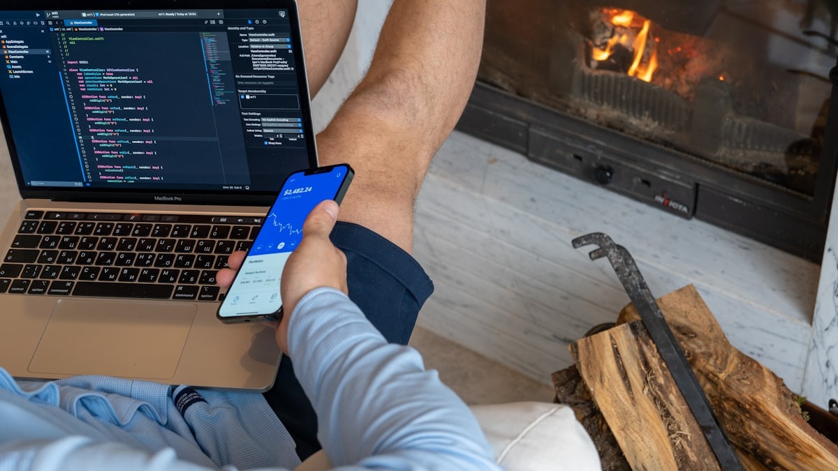 Code editor on a MacBook showing a development environment