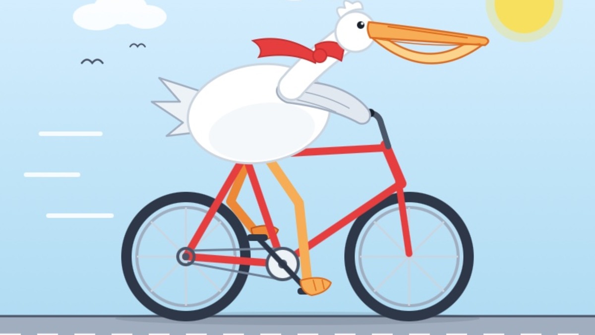 An SVG illustration of a pelican riding a bicycle generated by Kimi K3