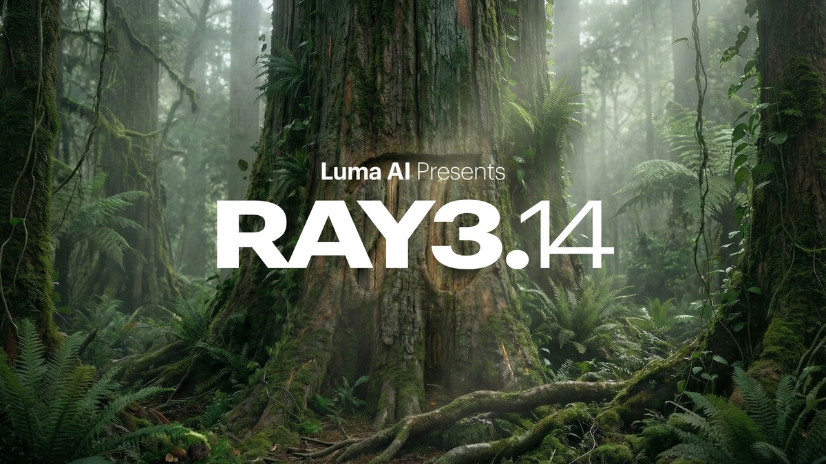 Ray 3.14 hero image showing native 1080p video generation capabilities