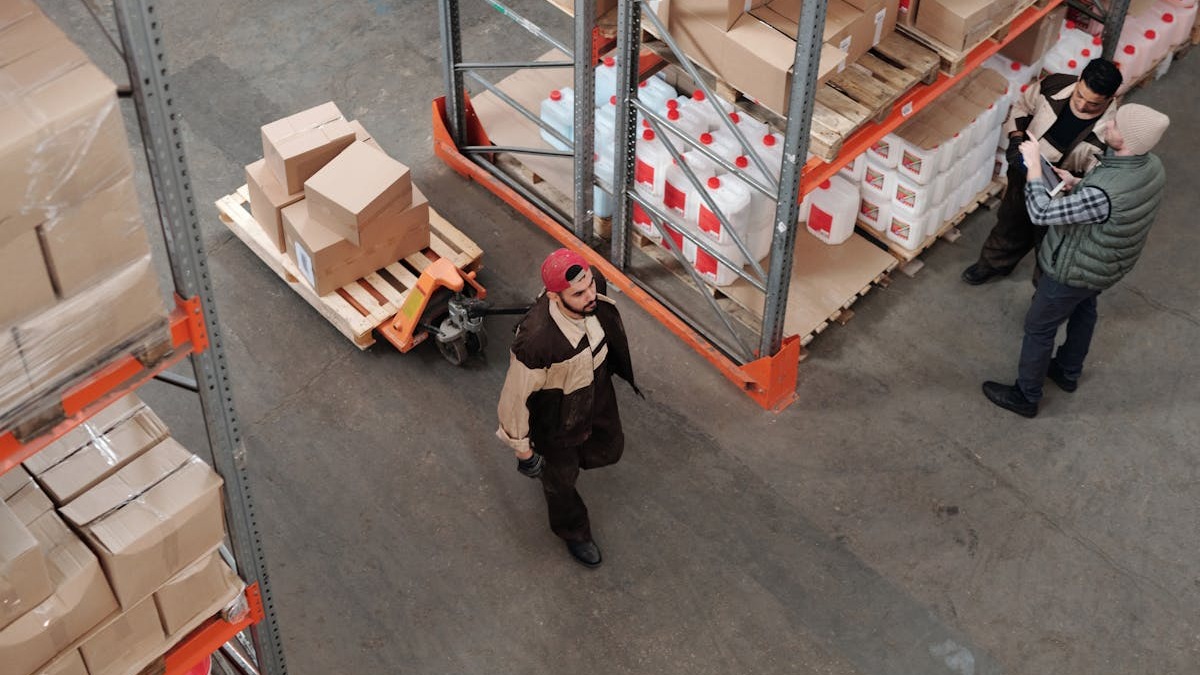 Trade compliance documents and forms representing customs clearance process