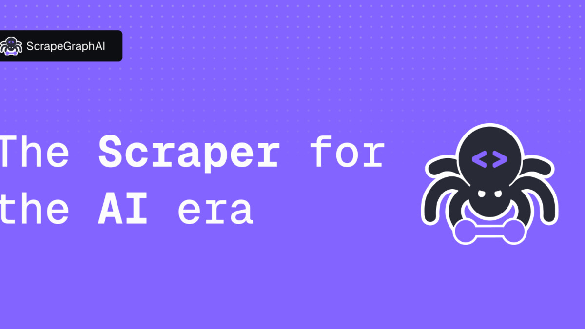 ScrapeGraphAI - LLM-powered structured extraction without selectors