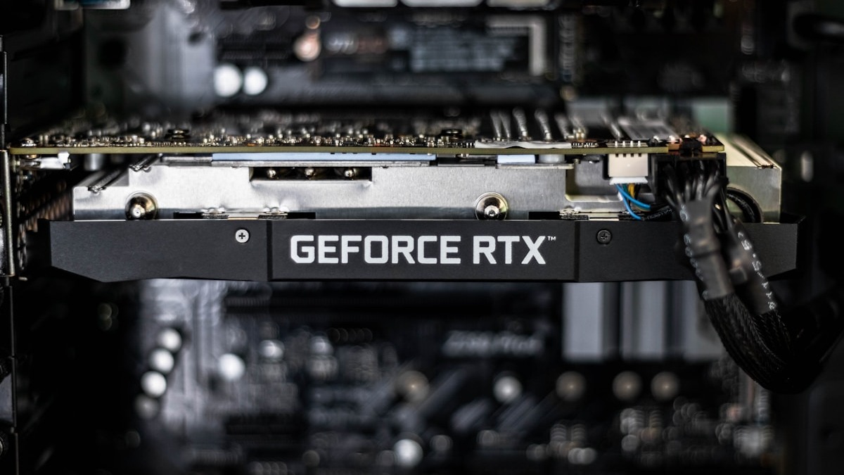 A GeForce RTX graphics card - the kind of hardware that now runs capable open-weight models