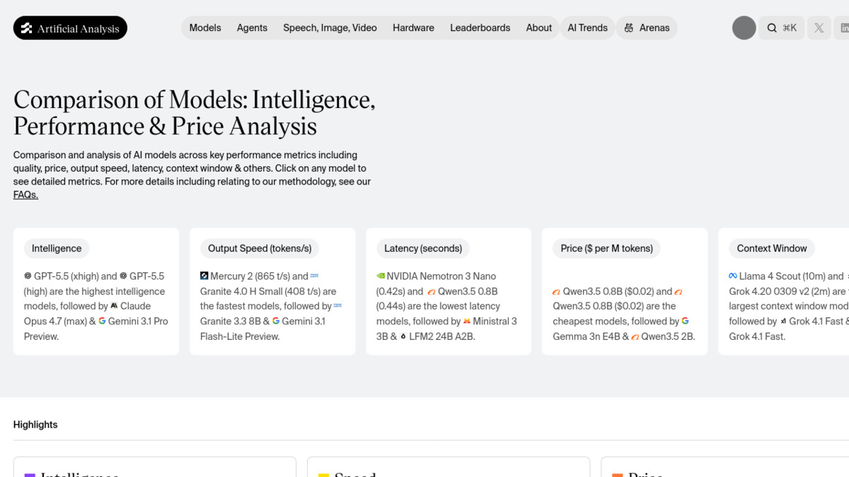 Claude Opus 4.7 and GPT-5.5 comparison screenshot on AI benchmarks leaderboard