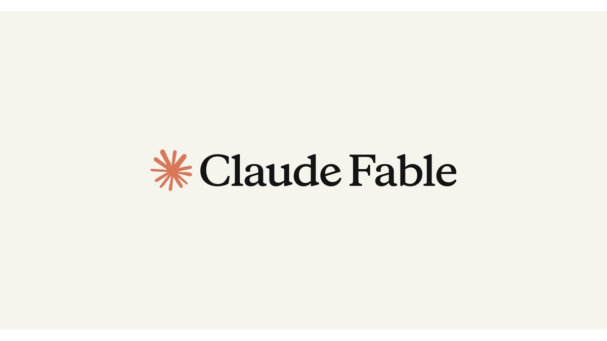 Claude Fable wordmark logo on a cream background